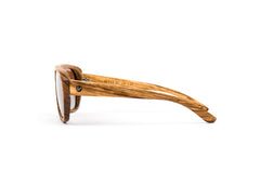 Ocean - Zebra Wood Aviator Sunglasses