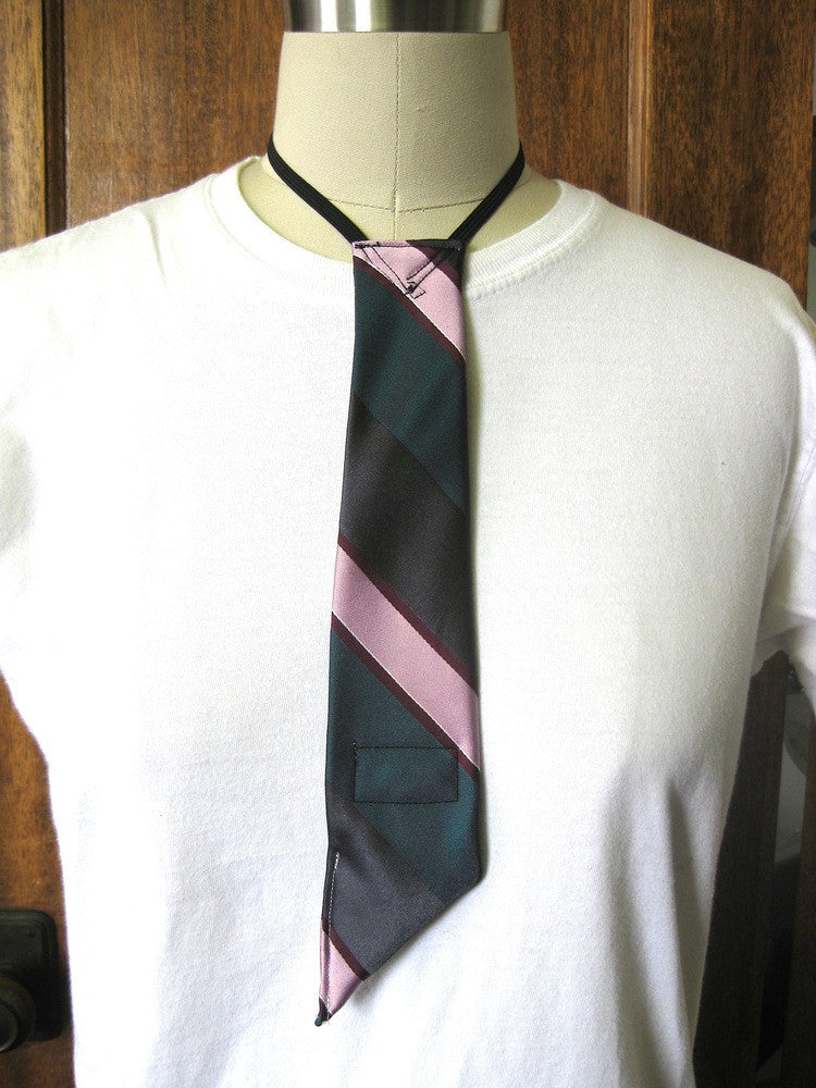 Vintage Tie Necklace - Teal/Lilac