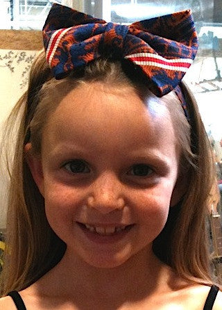 Vintage Bow Tie - Navy/Orange