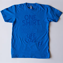 Blue T Shirts That Give a Meal to the Needy by Fancy Rags | Impctful.com