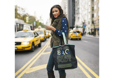Slogan Zip Tote